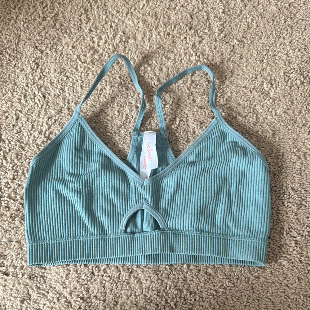 blue bra
